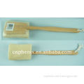 Natural Loofah Long Handle Bath Body Back Brush with detachable wooden handle